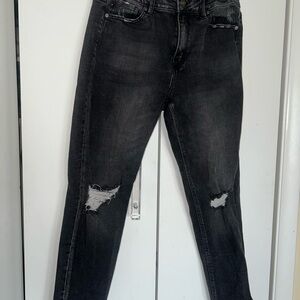 Women's Black Distressed Jeans